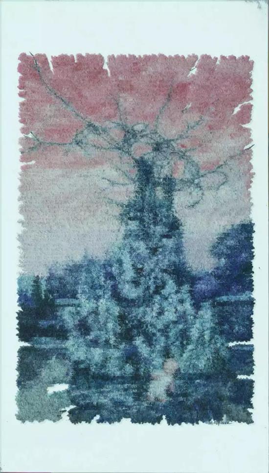 《印.记》霞光 140x80cm.2013年,布面油画