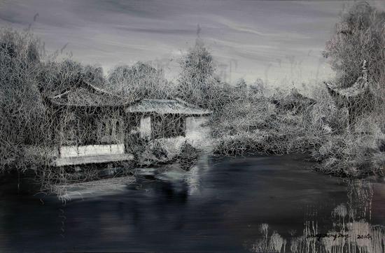 江南-切片系列-10  80x120cm  布面油画  2014