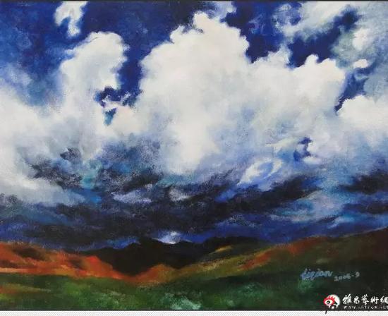 李谦谦 《故乡的云》 布面油画 2006年 40*50cm