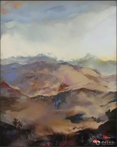 李谦谦 《守望灵山》 布面油画 2010年 100*80cm