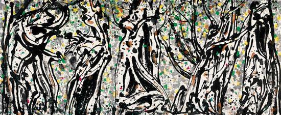 吴冠中，根扎南国，145×368cm，1998年， 国画，中国美术馆藏