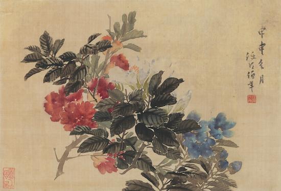 任伯年，花鸟四帧，27cm×40cm×4cm，1884年—1885年 国画，家属捐赠老舍、胡絜青藏画