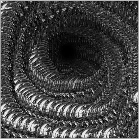 弦的蠕动系列NO.6  110x110cm  3D数码喷绘  2006