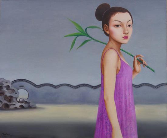 观音草之二(布面油画)120x00cm