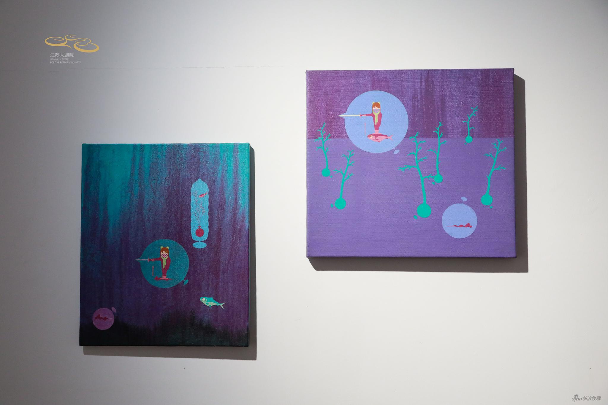 世·界,60x50cm,布面丙烯,2014囡·囝3 ,55x60cm,布面丙烯,2013