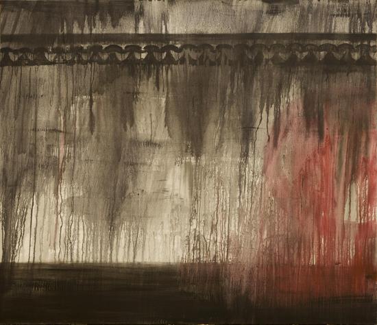 墙有茨·暴雨Wall in the rain160x140cm2012