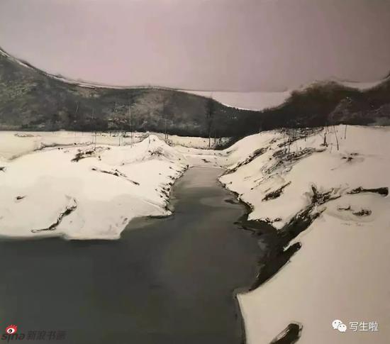 《瑞雪初霁》系列之五 　　布面油画150cmx165cm/2018年