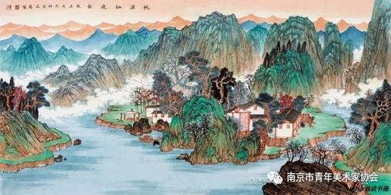 沈阳 桃源仙境 70cm×140cm 中国画 2018年