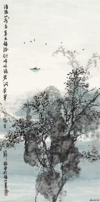 《山水江南》 138cm×69cm 杨 雷 江苏省中国画学会常务理事