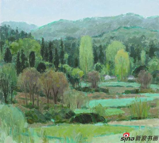 沈行工 《山村涼夏》 152x168cm 布面油画 2016年