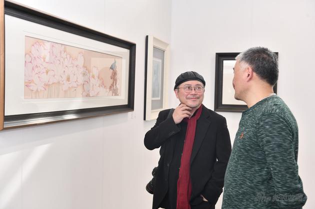 知名艺术家叶锦添观展现场