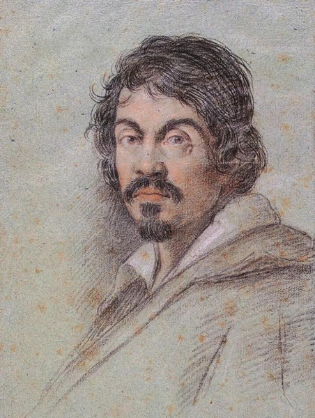 奥塔维奥·勒奥尼(Ottavio Leoni)创作 卡拉瓦乔肖像 创作于1621年左右 ©Biblioteca Marucelliana