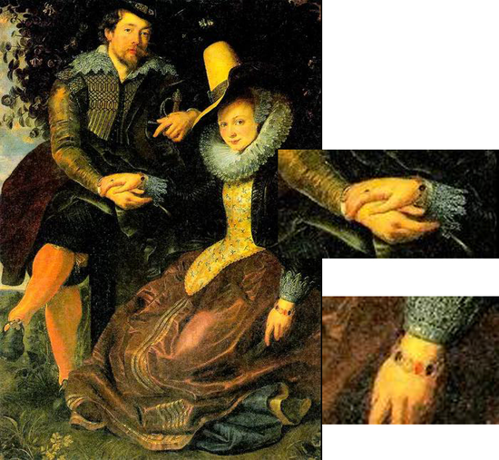 鲁本斯《画家与妻子》1609年布面油画178×136.5cm