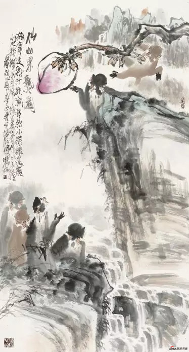 《仙山果熟图》180cm×97cm 徐培晨 江苏省中国画学会副会长