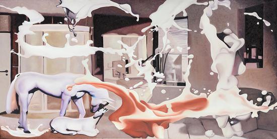 陌生者40(300x150cm)布面油画刘力国2018