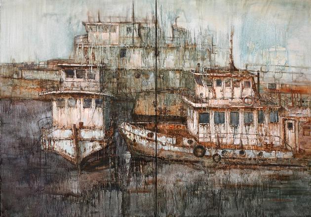 浦江印迹之一 114X162cm 布面油画