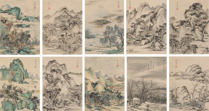王鉴(1598~1677) 仿古山水册