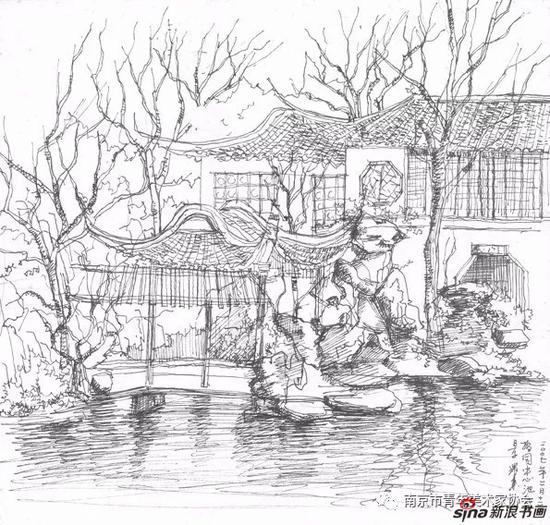 徐耀东 苏州园林系列 30cm×40cm×4 中国画 2016年