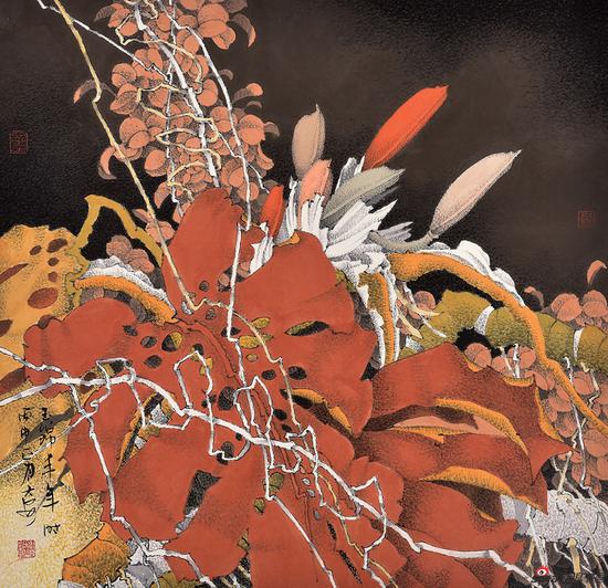 崔志安 玉锦丰年 72×69cm 纸本设色 2016