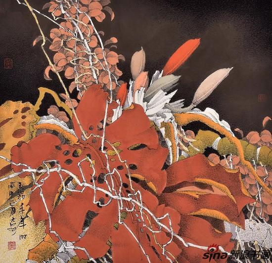 崔志安 玉锦丰年 72×69cm 纸本设色 2016