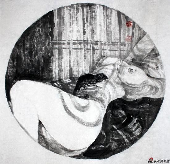 慵懒系列十二，尺寸：68x68cm，创作年代2014