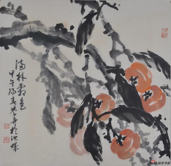 方学奇作品《满林霜色》70x70cm