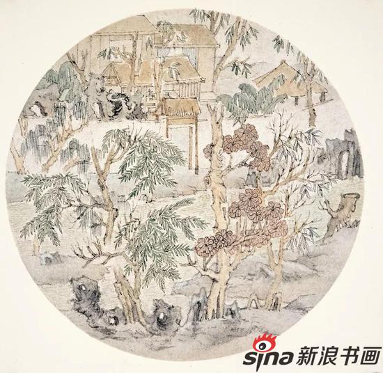 销夏图(之五)33cm×33cm 2010年 纸本设色