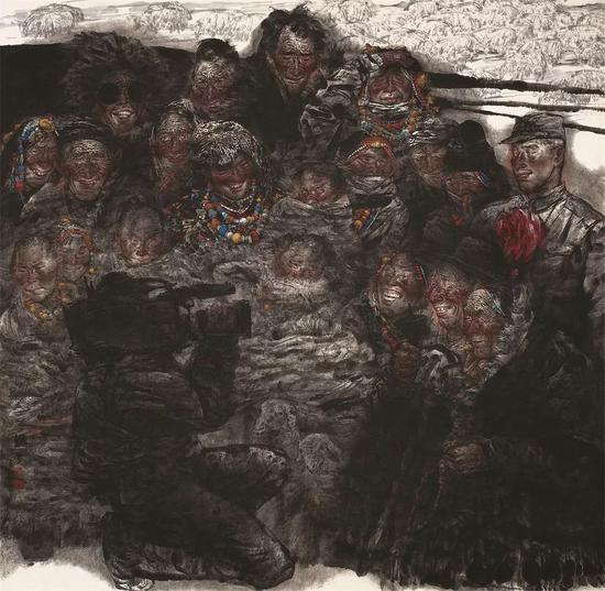 任惠中 记录 国画 200cm×195cm 2009年 第十一届全国美展