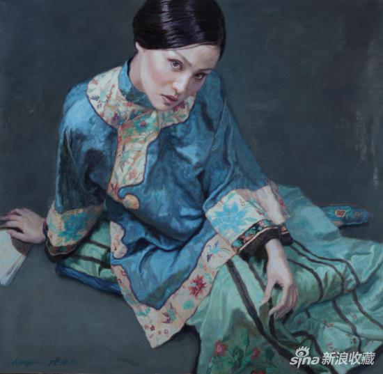 陈逸飞《小瞿》布面油画 150×155cm 1995年