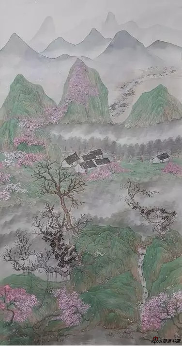 湾庄春色图之三 75×38cm