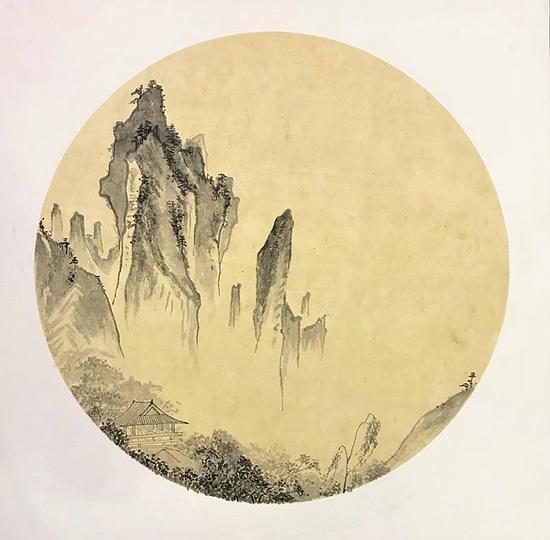 李文钰 山水 50×50cm 国画 纸本 2017 中央美术学院