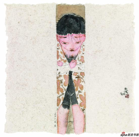 刘庆和 退潮之十二 34×34cm 纸本水墨 2016