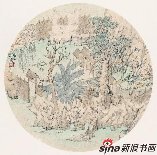 销夏图(之四)33cm×33cm 2010年 纸本设色