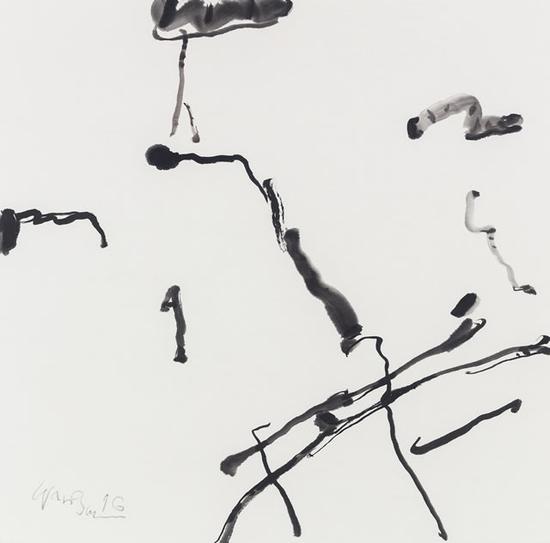 王川，《No.B3》，69x69cm，宣纸水墨，2016