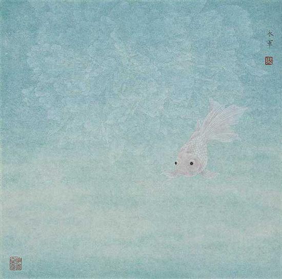 漪 纸本设色 35x35cm