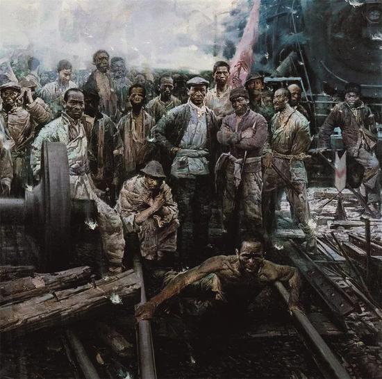 路璋 醒狮 油画 200cm×200cm 1984年 第六届全国美展 中国美术馆藏