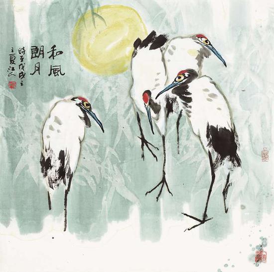 罗江《和风朗月》70cm×70cm