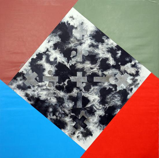 《风烟故事》(局部-5) 150×150cm 布面丙烯 2016