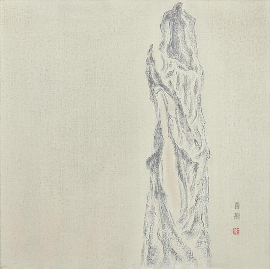 石谱2 2015 亚麻布 矿物颜料 动物胶 90X90cm