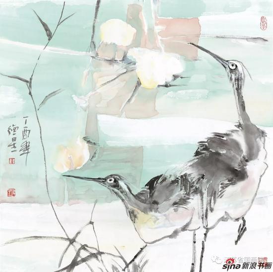 高德星 《花鸟》 68cm×68cm