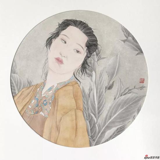 吴昭《杏》直径40cm 2018