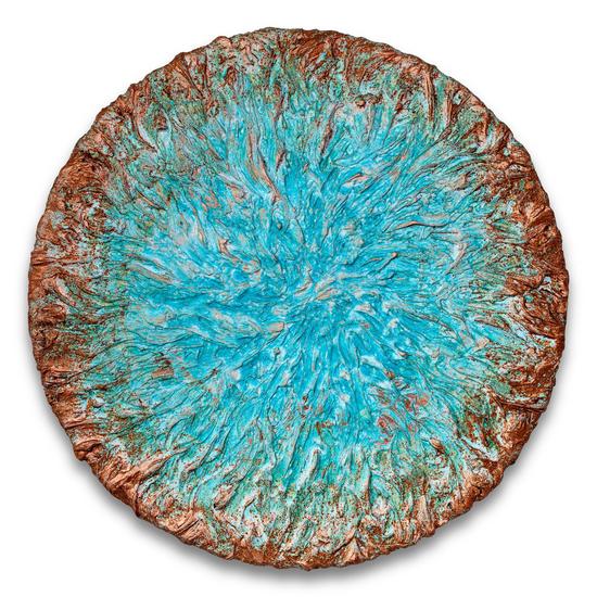 文水万(韩)《FRACTAL(221803)》diameter 69cm, Acrylic on Canvas, 2018