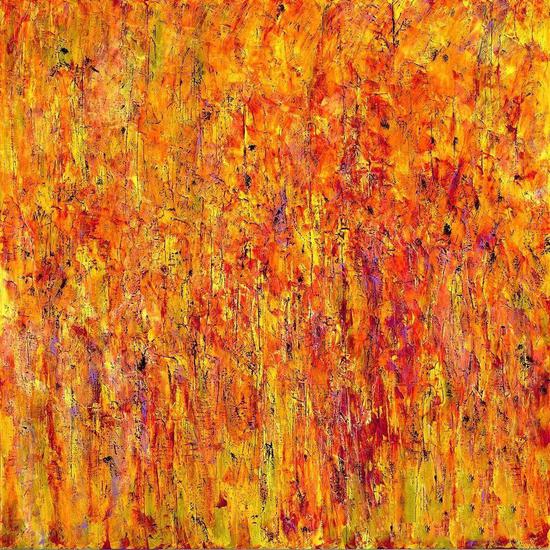 《金色田地》布上丙烯 152.4x152.4cm 2016