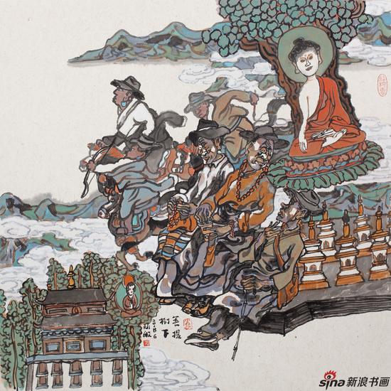 菩提树下 68cmx53cm 2018