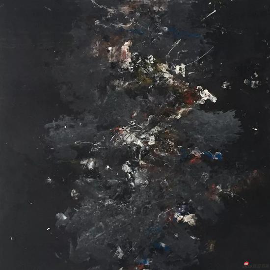 吴林田《无题9》 布面综合材料 100×100cm 2008