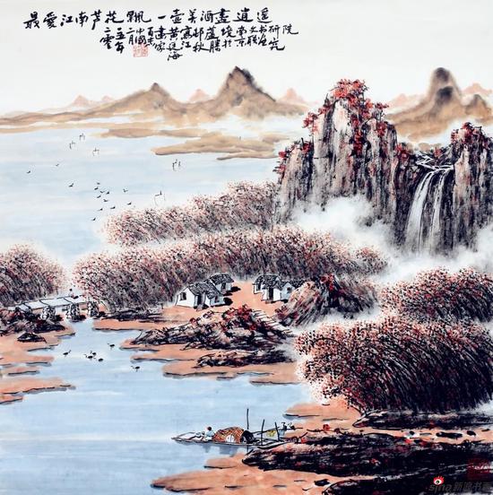 最爱江南芦花飘（69×69厘米，2015年）