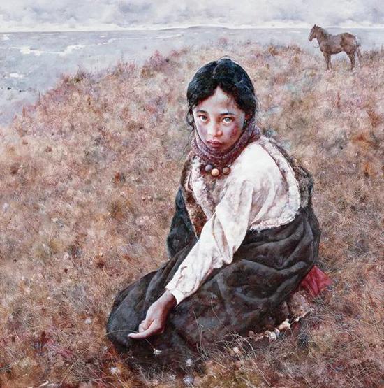艾轩 　　荒原的黎明 　　布面油画 　　110×110cm 2007