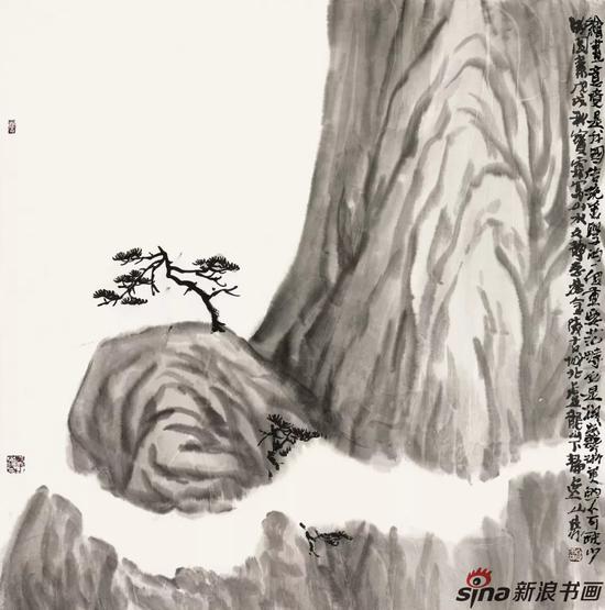 一山一树一天地 69cm×70cm