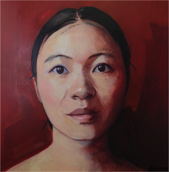 上海女孩 Woman from Shanghai 2016 布面油画 Oil on Canvas 30 x 30 cm