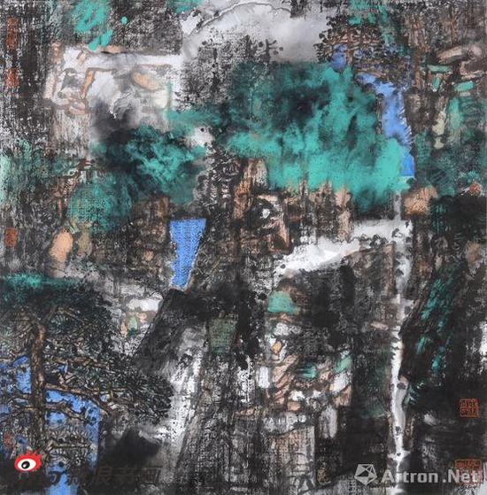 《山之交响曲》 材质:纸本 尺寸:97×97cm